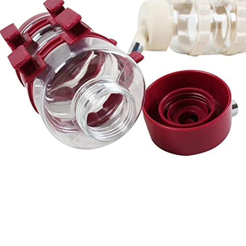  AACARB Cat Water Dispenser, Pet Drinking Fountains Dog Cage Bottle Dog Cat Water Dispenser Kettle Automatically Feeding Water (Color : Red Wine)