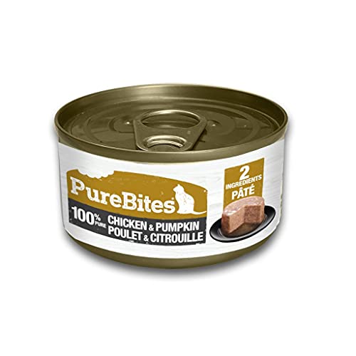  Pure Treats 789128 2.5 Oz Pure Bites 100 Percent Chicken & Pumpkin Cat Pate - Pack Of 12
