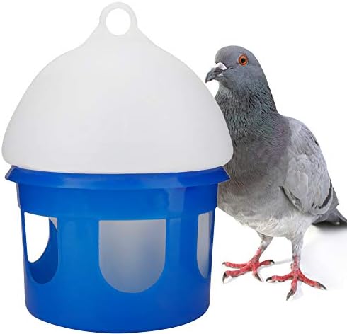  Milltrip Automatic Pigeon Feeder House Design Cover Feeding Food Dispenser Sand Case Multi Functional Pet Birds Parrot Container Supplies Dustptoof(4L)