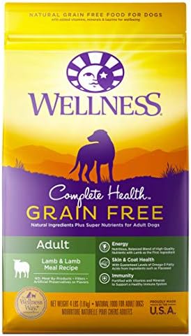  Wellness Complete Health Grain-Free Dry Dog Food, Natural Ingredients, Made In USA With Real Meat, For All Lifestages (Chicken, 24-Pound Bag)
