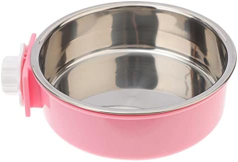  Baluue Rabbit Food Parrot Feeding Cups Birds Food Dish Stainless Steel Parrot Feeders Water Cage Bowls For Cockatiel Conure Budgies Parakeet Parrot Macaw Small Animal Chinchilla Size L Bunny Food