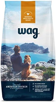  Amazon Brand - Wag Dry Dog Food Salmon & Sweet Potato, Grain Free 4 Lb Bag