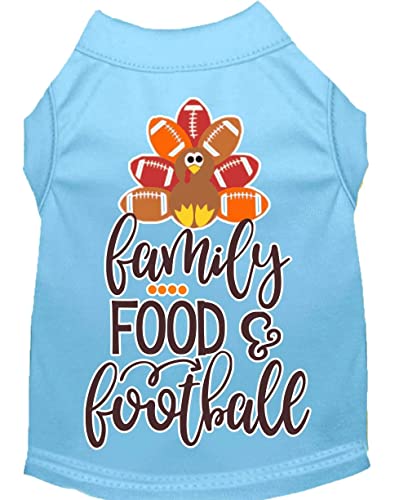  Family, Food, And Football Screen Print Dog Shirt Black XS