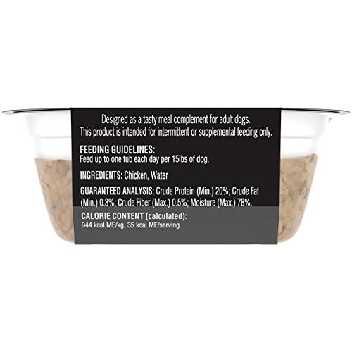  CESAR Simply Crafted Adult Wet Dog Food Meal Topper, Chicken, (10) 1.3 Oz. Tubs