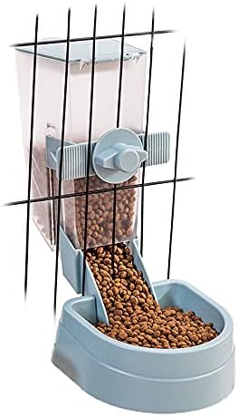  1L Automatic Rabbit Food Dispenser, Rabbit Food And Water Bowls, Small Pet Feeder With Lid, Great For Rabbits, Ferrets, Cats, Birds