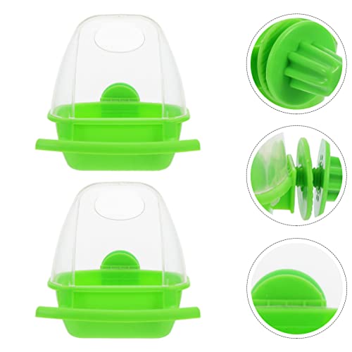  NOGRAX Water Containers 2Pcs Professional Parrot Feeders Convenient Bird Food Bowls Wear- Resistant Bird Cage Feeders Parakeet Bird Cage Small Bird Cage Feeder