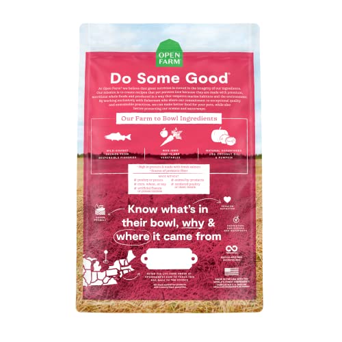  Open Farm Wild-Caught Salmon Grain-Free Dry Dog Food, Fresh Pacific Salmon Recipe With Non-GMO Superfoods And No Artificial Flavors Or Preservatives, 4 Lbs