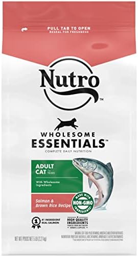  NUTRO WHOLESOME ESSENTIALS Adult Natural Dry Cat Food Salmon & Brown Rice Recipe, 14 Lb. Bag