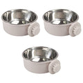  Feeders Pet Size For Cage Coop Stainless Cockatiel Cat Conure Animal Parakeet Grey Puppy Feeder Birds Bird Parrot Bowls Supplies Cup Feeding Bows Dish Water Dog S Food Hanging