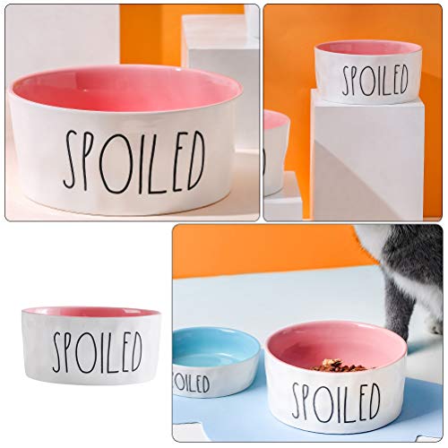  Pet Bowl 1Pc Ceramics Bowl Pet Feeder Food Feeding Basin Pet Supplies Feeding Bowl