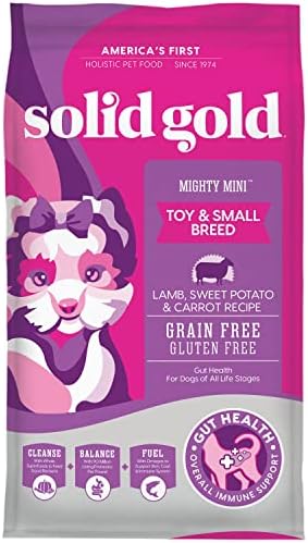  Solid Gold Mighty Mini Small Breed Dog Food - Dry Dog Food For Any Toy Breed - For Gut Health & Sensitive Stomach Support - Digestive Probiotics For Dogs - Grain & Gluten Free Recipe
