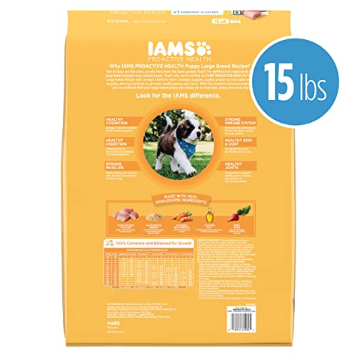  IAMS Smart Puppy Large Breed Dry Puppy Food With Real Chicken, 15 Lb. Bag