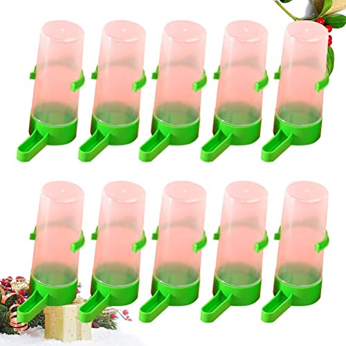  NOGRAX Parakeet Food Pet Bird Supplies 10PCS Medium Size Automatic Bird Parrot Feeding Cup Portable Feeder Cup Parrot Drinking Cup Bird Supplies Water Feeder (Color : Green, Size : 3.5x10.5cm)