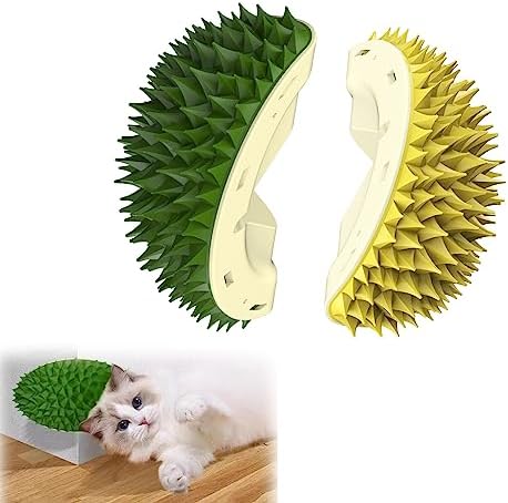 Durian Multifunctional Toys,Durian Cat Scratcher, Durian Shell Cat, Massaging And Removing Floating Hair Cat Dog Toys (2 Pcs)