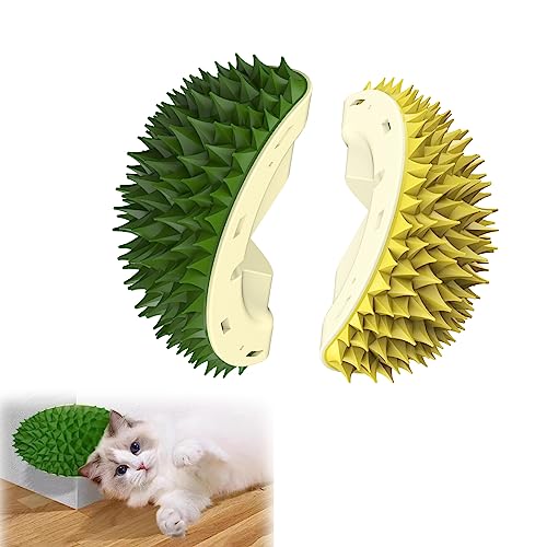  Durian Multifunctional Toys,Durian Cat Scratcher, Durian Shell Cat, Massaging And Removing Floating Hair Cat Dog Toys (2 Pcs)