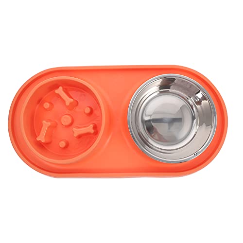  Hemobllo Pet Slow Food Bowl Choking Double Bowl Small Cats And Dogs Feeding Bowl