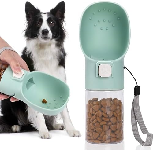  Colorday Handheld Dog Training Feeder, Clicker, Treats Bottle, Treat Pouch, For Training, Walking, Hiking And Traveling,Patent Pending BPA-Free Materials. (6.7 OZ, Blue)