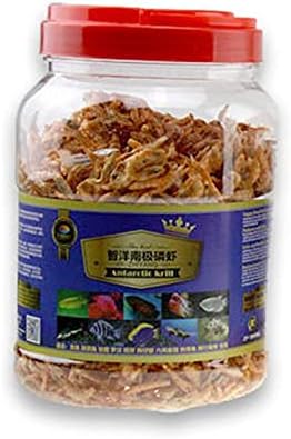  Jacksupermall 1200ml Turtle Food Freeze Dried Krill Aquarium Pond Fish Food Floating Shrimp Carnivore Koi Tropical Cichlid Turtle Feed(1200ml)