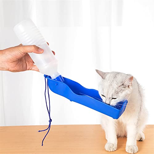  AYENCI Cat Automatic Water, Pet Dog Water Bottle Plastic Portable Water Bottle Pets Outdoor Travel Drinking Water Feeder Bowl Foldable