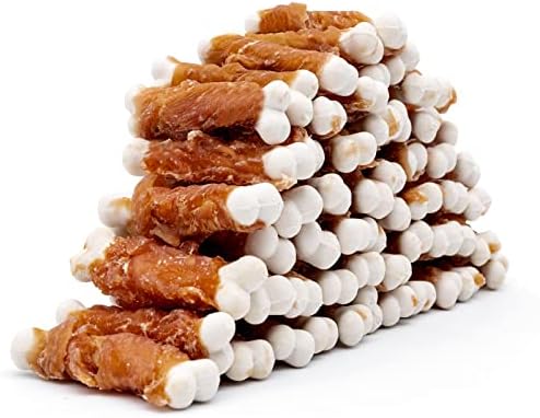  MON2SUN Dog Treats, Chicken Wrapped Calcium Dog Bones Without Rawhide, 2.3 Inch Training Treats For Teeth Cleaning And Fresh Breath, Dog Chews For Puppy And Small Dogs (56 Count - Pack Of 1)
