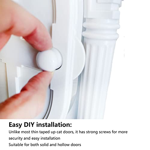  Pet Interior Door, Flapless Durable ABS Easy DIY Installation Arched Cat Door For Puppy For Indoor