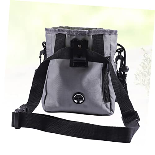  TENDYCOCO Pet Treat Pouch Pet Gear Feed Pocket Snack Food Carrier Box Dog Training Waist Bag The Dog Fanny Pack Feed Bag Equipment Grey Men And Women Shrinkable Dog Bag