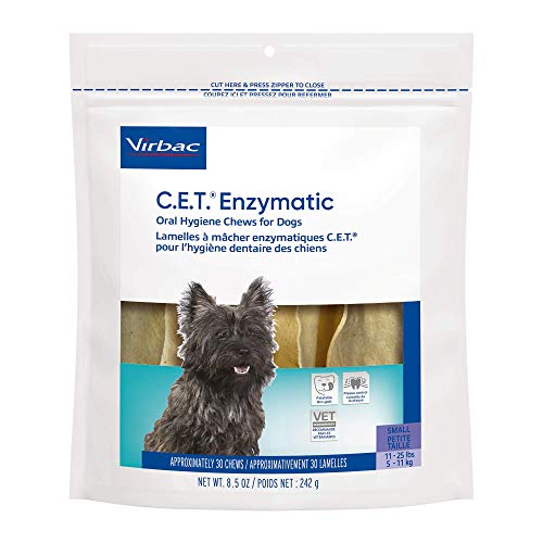  Virbac CET Enzymatic Oral Hygiene Chews For Dogs, Beef, 8.5 Ounces