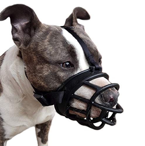 Dog Muzzle, Soft Basket Muzzle For Medium Large Dogs, Best To Prevent Biting, Chewing And Barking (XL-(Snout 11-13"), Black)