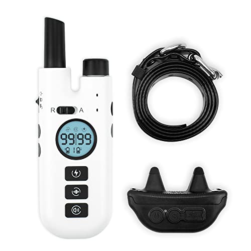  A Fable Remote Training 2-in-1 Bark & Auto Anti-bark Collar, Beep/Vibrate/Shock-3 Training Modes, 2600Ft Dog Training Collar With Adjustable Intensity & Security Lock & Waterproof & Rechargeable