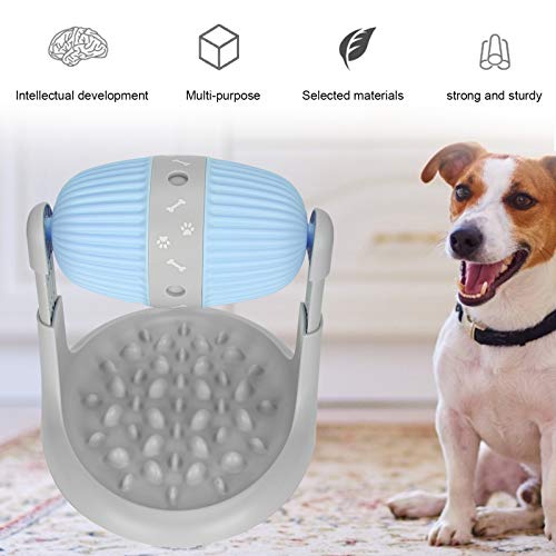  Pet Chewing Toy, Dog Training Leakage Food Toy TPR Ball Rolling Slow Feeder Food Bowl For Cat Dog(Blue)