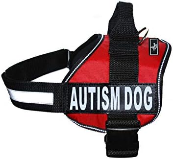  Autism Nylon Service Dog Vest Harness. Purchase Comes With 2 Reflective Autism Dog Removable Patches. Please Measure Your Dog Before Ordering