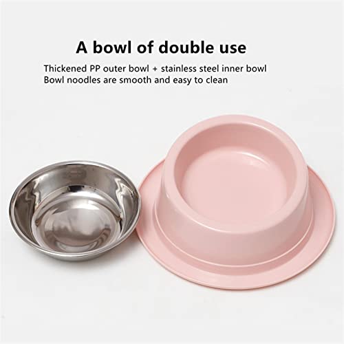  FUUIE Bowls For Food And Water Oblique Mouth 15° Healthy Eating Non-Slip Food Bowl (Color : Pink)