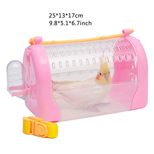  DEPILA Feeding Bird Carrier Lightweight Bird Carrier, Bird Travel Cage， Lightweight Pets Birds Travel Cage With Food Cup Food Box Economy Bird Cage Parrot Parakeet Macaw Small Bird Box