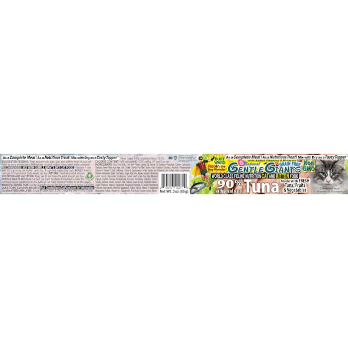  Gentle Giants Tuna Wet Cat Food, 3 Oz., Case Of 24, 24 X 3 OZ