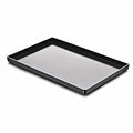  OMEM Reptile Food Bowl, Large Water Dish, Feeding Dish, Tortoise Bowl (M, Black Smooth)