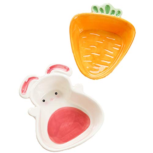  POPETPOP Hamster Accessories Hamster Accessories Guinea Pig Food Bowl - Ceramic Food And Water Bowl For Small Animals Dwarf Hamster And Rat Pet Supplies Guinea Pig Accessories Guinea Pig Accessories