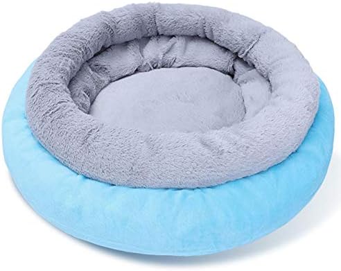  SONGBIRDTH Cat Round Litter Pad Small Dog Winter Sleeping Mat Anti-Slip Cattery Pet Supply,Breathable Cotton Blend,Removable Easy To Clean Orange S