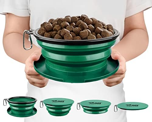  Tuff Pupper SuperBigSlurp - Collapsible Dog Bowls | Convenient Dog Travel Bowls W/Storage Lid | Keeps Pups Hydrated And Full | Portable Dog Water Bowls & Large Travel Bowls For Pets | Patent Pending