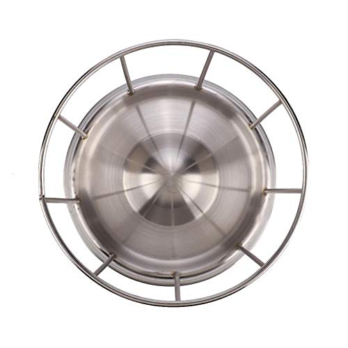  Tortoise Feeding Dish, Stainless Steel Reptile Water Dish Food Bowl For Tortoises Lizards Turtles Chameleon(L)