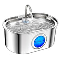  Subteenmate Cat Water Fountain With Water Levels Window, 3.2L/108oz, Pet Water Fountain Stainless Steel Dog Water Dispenser, Ultra-Quiet Pump, Water Fountain For Cats Inside 3 Replacement Filters
