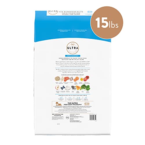  NUTRO ULTRA Adult Weight Management High Protein Natural Dry Dog Food For Weight Control With A Trio Of Proteins From Chicken, Lamb And Salmon, 15 Lb. Bag