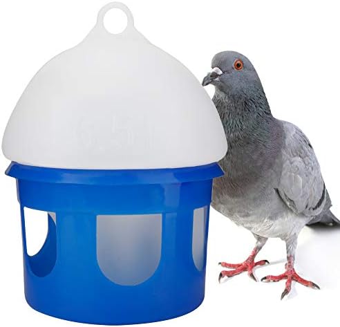  Milltrip Automatic Pigeon Feeder House Design Cover Feeding Food Dispenser Sand Case Multi Functional Pet Birds Parrot Container Supplies Dustptoof(4L)