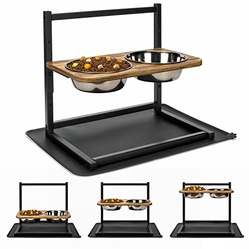  Emfogo Dog Bowls Elevated Dog Bowls For Large Dogs 3 Heights5in 9in 13in Dog Food Bowls Dog Bowl Stand Raised Dog Bowls For Large Dogs 16.5x16 Inch
