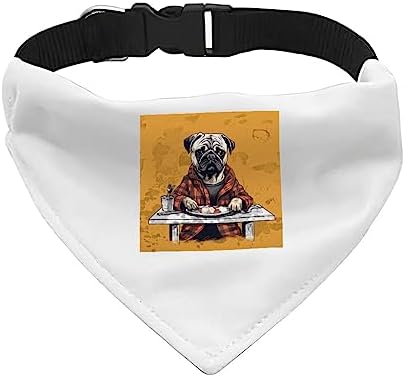 GENERIC Dog Graphic Pet Bandana Collar - Food Graphic Scarf Collar - Art Dog Bandana - S