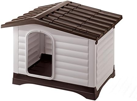  Ferplast Outdoor Kennel, Dog House DOGVILLA 90 In Resistant Thermoplastic Resin, Opening Side Panel