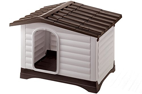  Ferplast Outdoor Kennel, Dog House DOGVILLA 90 In Resistant Thermoplastic Resin, Opening Side Panel