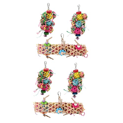  Iplusmile 6 Pcs Parrot Chew Toy Parakeet Chew Toys For Puppies Small Bird Toys Cockatiel Toys Parrot Toys For Large Birds Chewing Toys Bird Chewing Toys Bird Cage Pendant Parakeet Swing Food