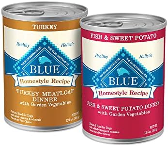 Blue Buffalo Homestyle Recipe Natural Adult Wet Dog Food, Turkey Meatloaf 12.5-oz Can (Pack Of 12)