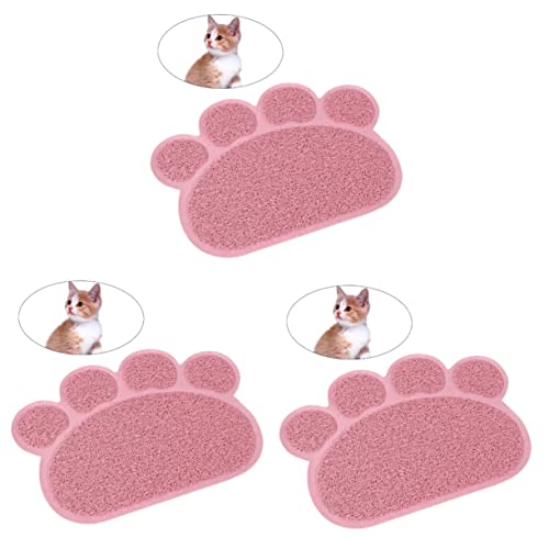  Washable Rugs 3pcs Shape Non- Feeding Control Bowl *cm Placemat Scatter Paw Puppy Pet Kitten Food Cat Dish Matswaterproof Dog Litter Soft PVC Water Rug Mat Washable Rug