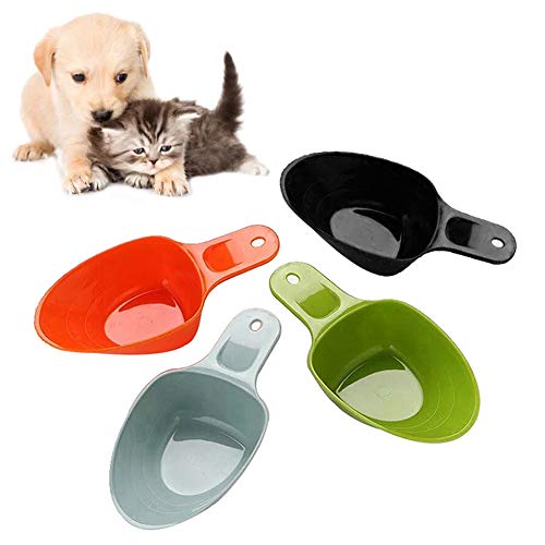  Angel3292 Cat Food Spoon Pet Cat Dog Food Shovel Feeding Scoop Mutli-Function Plastic Spoon Utensils Black